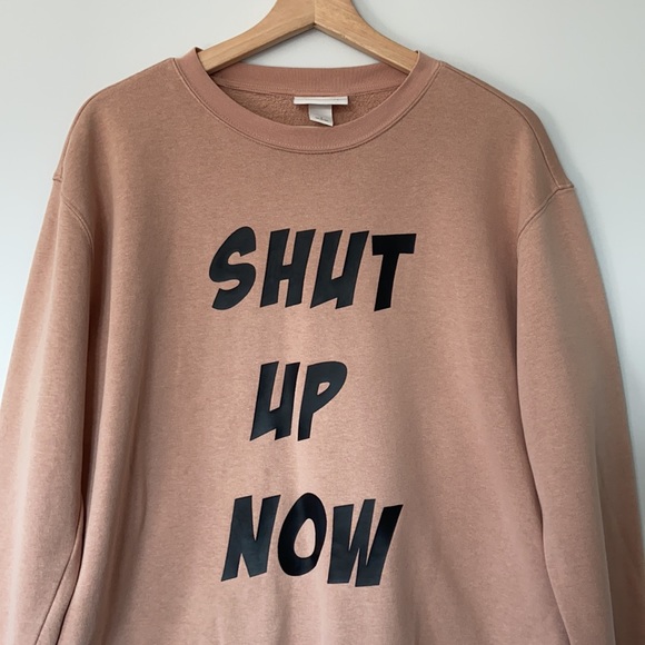 Monki Salmon Pink Graphic Slogan Crewneck Sweater - Picture 2 of 16